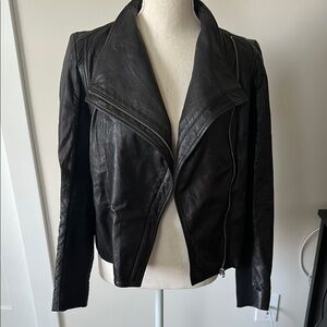 Trouve Women's Black Leather Jacket